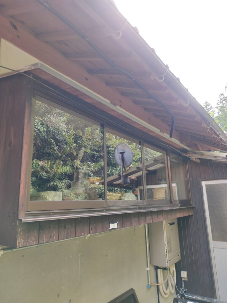 山陽小野田市 透明ガラス交換後