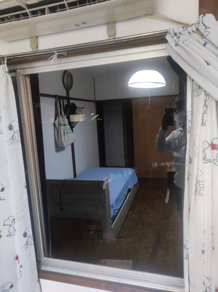 山口市阿知須 透明ガラス修理施工後