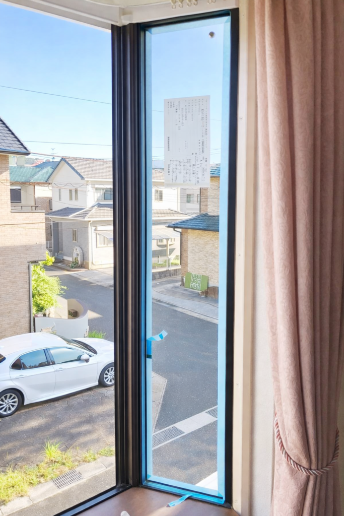 山口市阿知須 出窓ガラス交換施工後