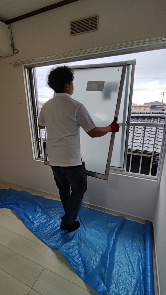 宇部市 サッシ建付け確認