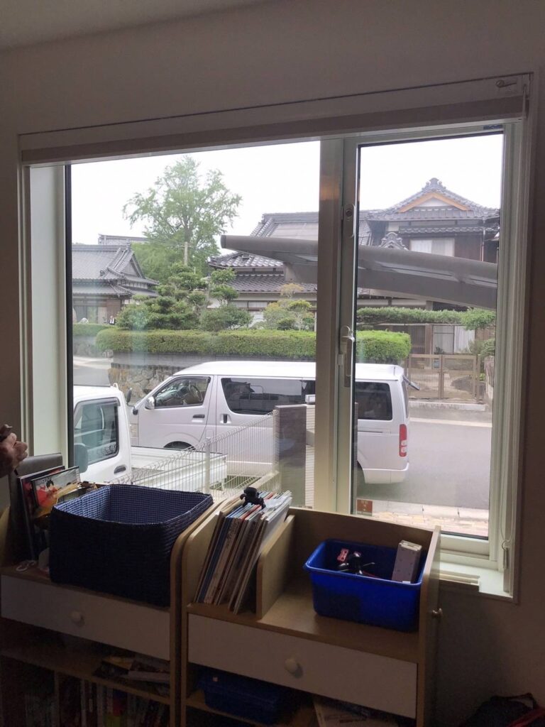 宇部市で内窓取り付け前の偏芯窓
