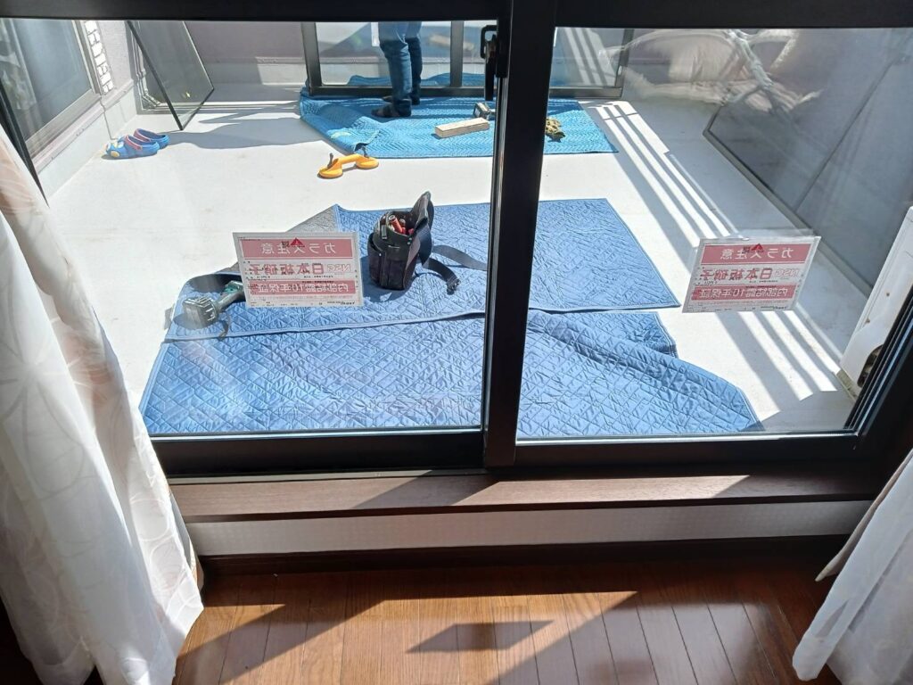 山口市でペアガラス交換を完了した施工後の状態
